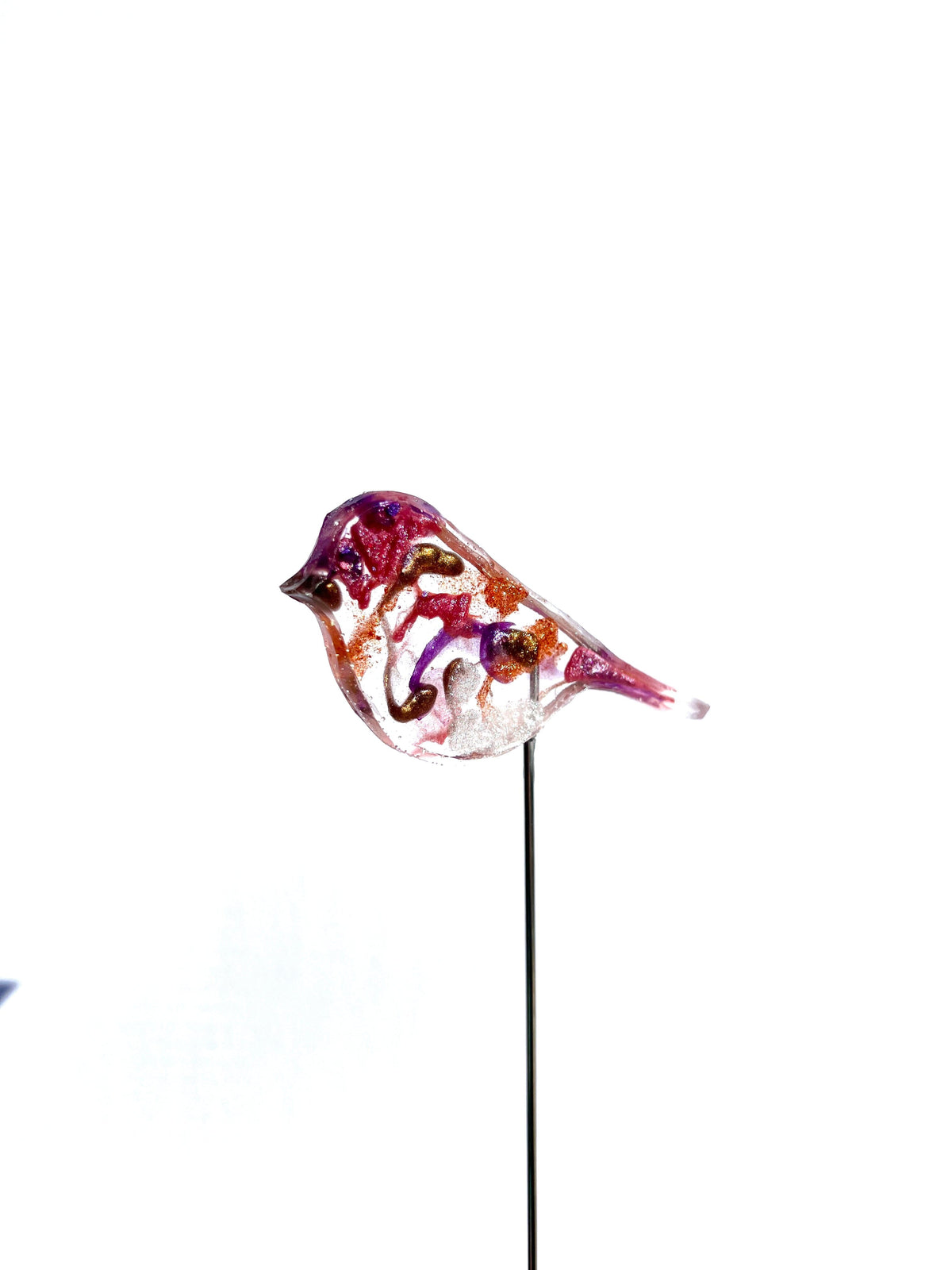 Small Purple Finch - Bird on a Stick Birds on a Stick Garden Girl NC