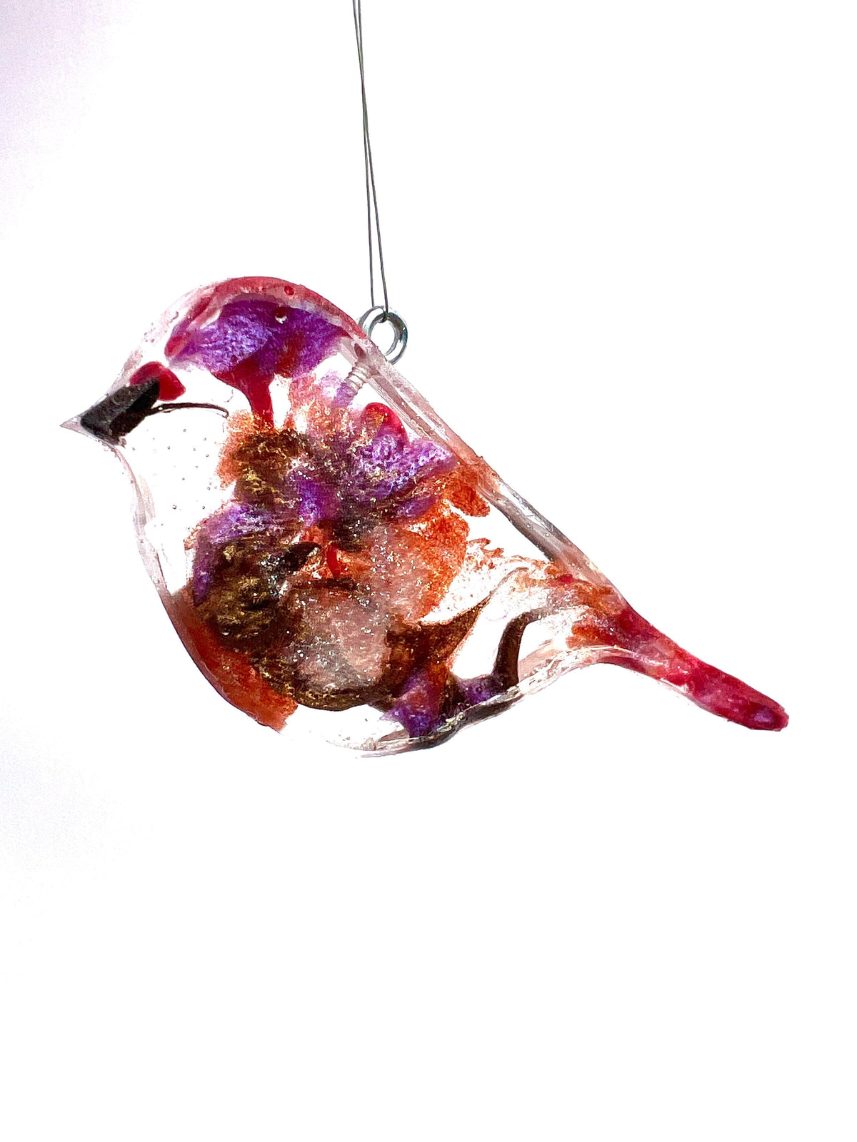Small Purple Finch - Ornament Ornaments Garden Girl NC