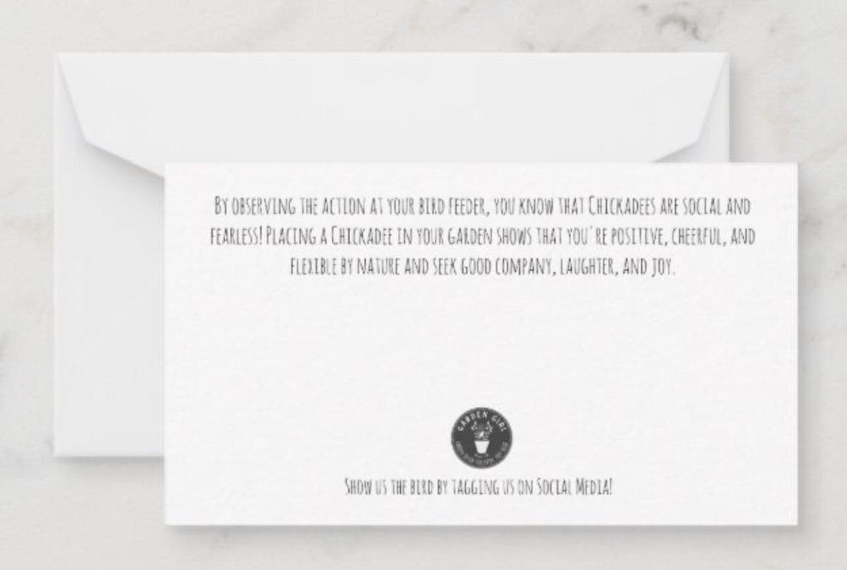 Custom Handwritten Note - Chickadee Custom Notes Garden Girl NC