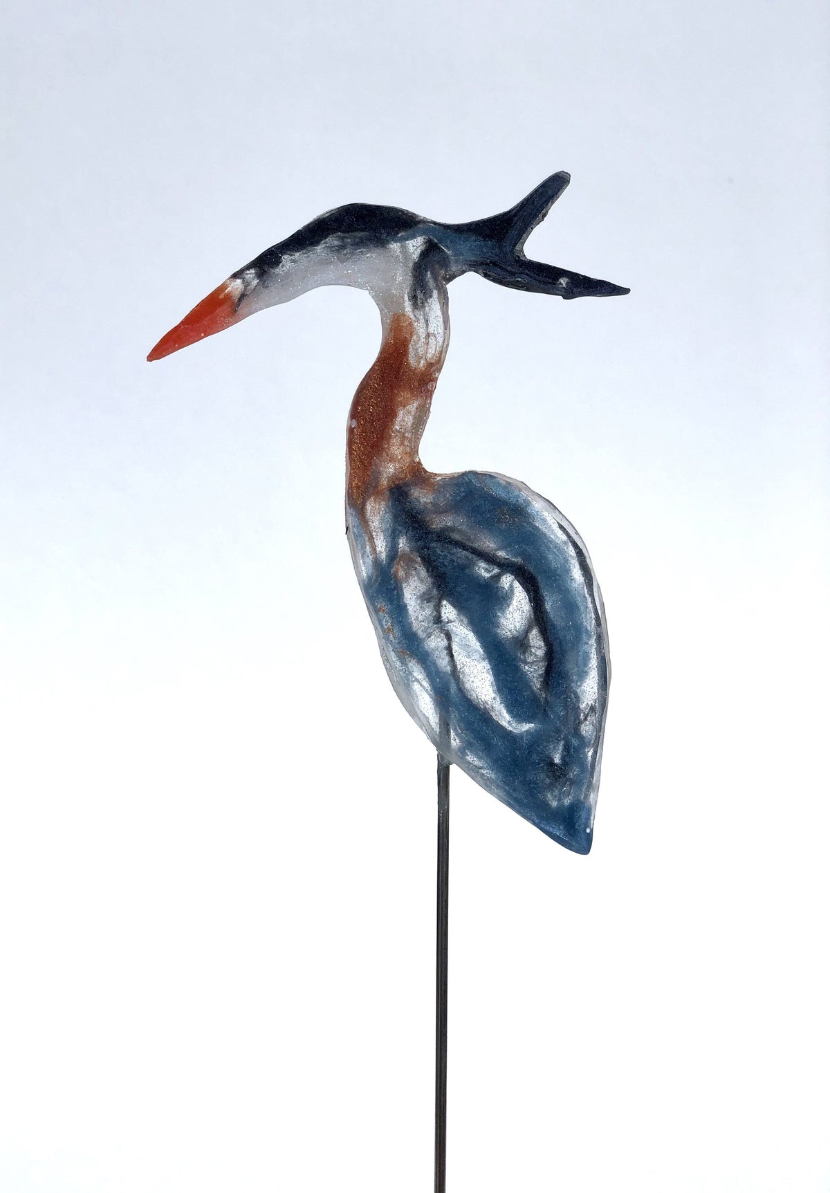 Small Blue Heron - Bird on a Stick Birds on a Stick Garden Girl NC