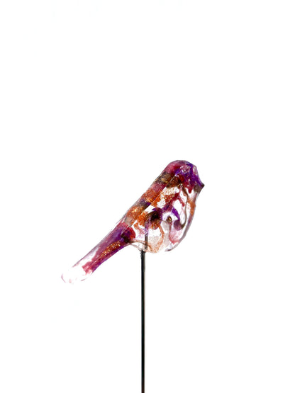 Small Purple Finch - Bird on a Stick Birds on a Stick Garden Girl NC 