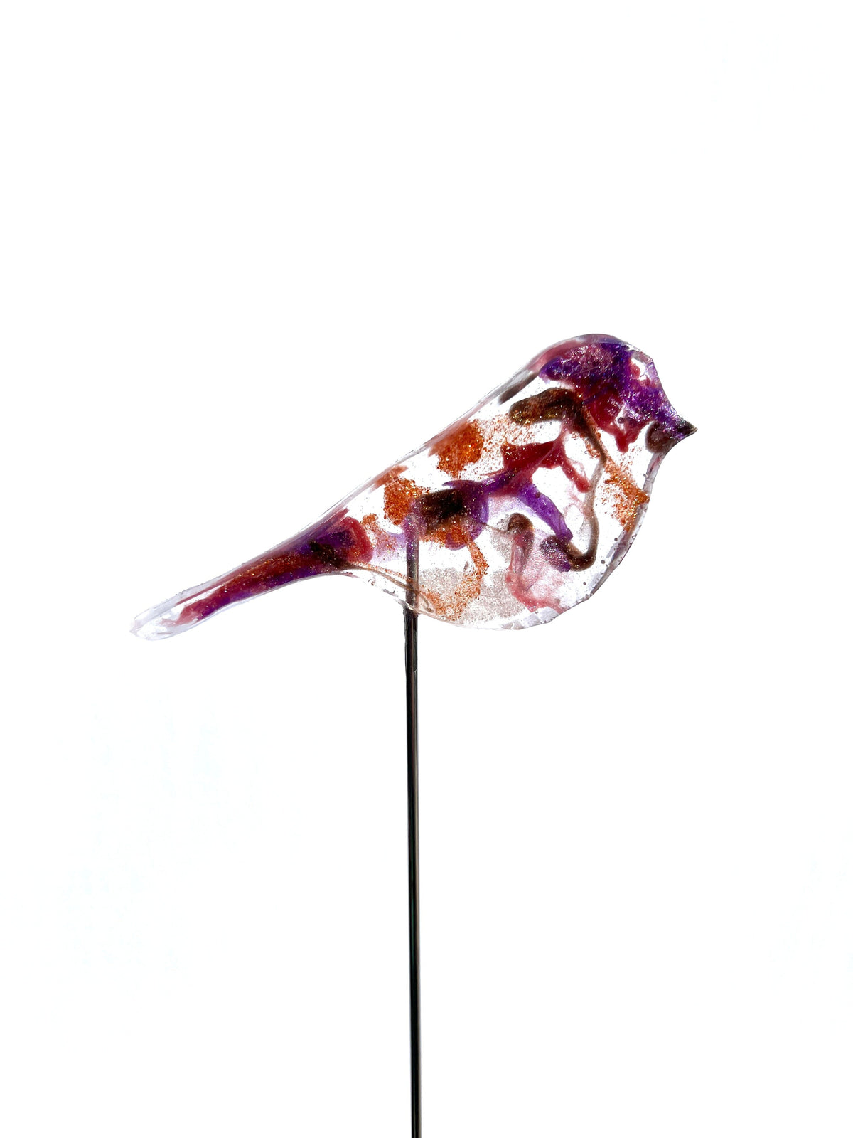 Small Purple Finch - Bird on a Stick Birds on a Stick Garden Girl NC 