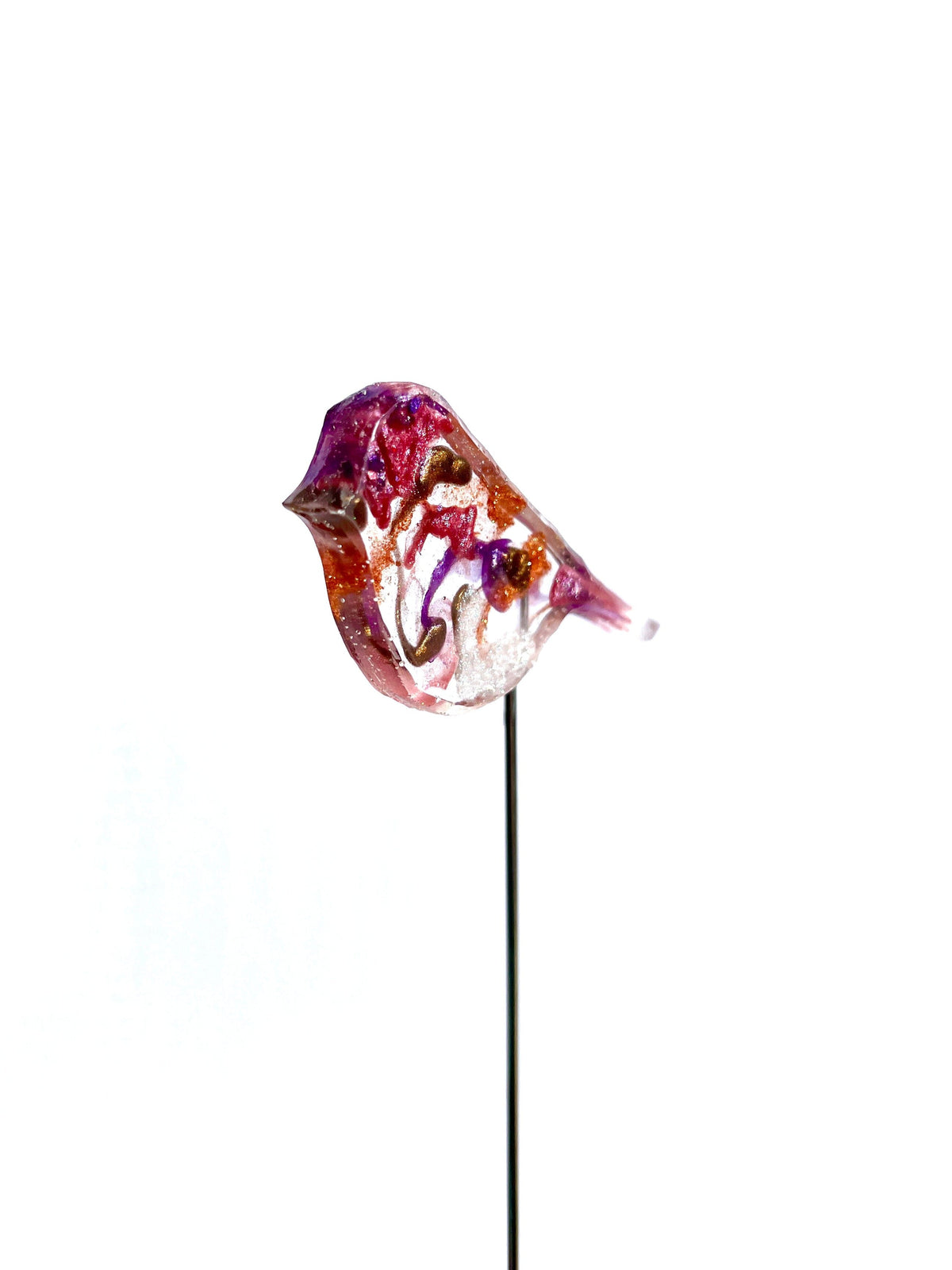 Small Purple Finch - Bird on a Stick Birds on a Stick Garden Girl NC 