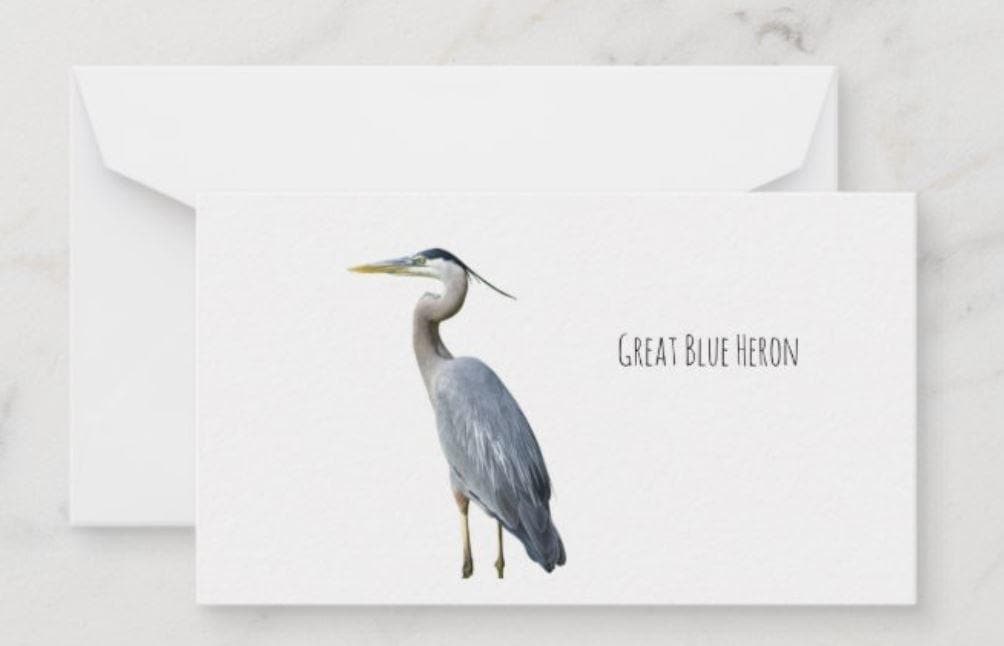 Custom Handwritten Note - Blue Heron Custom Notes Garden Girl NC 