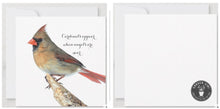 Load image into Gallery viewer, Lady Cardinal Card - Angels are Near... Custom Notes Garden Girl NC 
