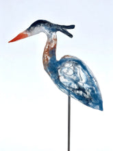 Load image into Gallery viewer, Large Blue Heron - Bird on a Stick Birds on a Stick Garden Girl NC 
