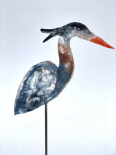 Load image into Gallery viewer, Large Blue Heron - Bird on a Stick Birds on a Stick Garden Girl NC 
