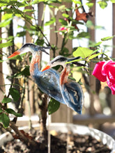 Load image into Gallery viewer, Large Blue Heron - Bird on a Stick Birds on a Stick Garden Girl NC 
