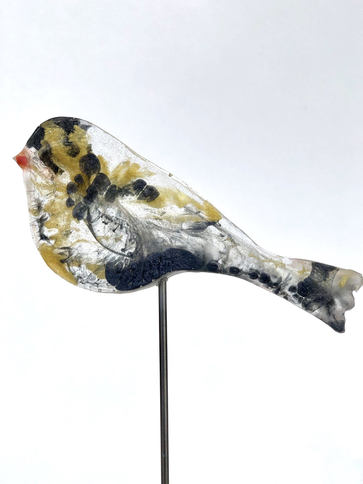 Large Goldfinch - Bird on a Stick Birds on a Stick Garden Girl NC 