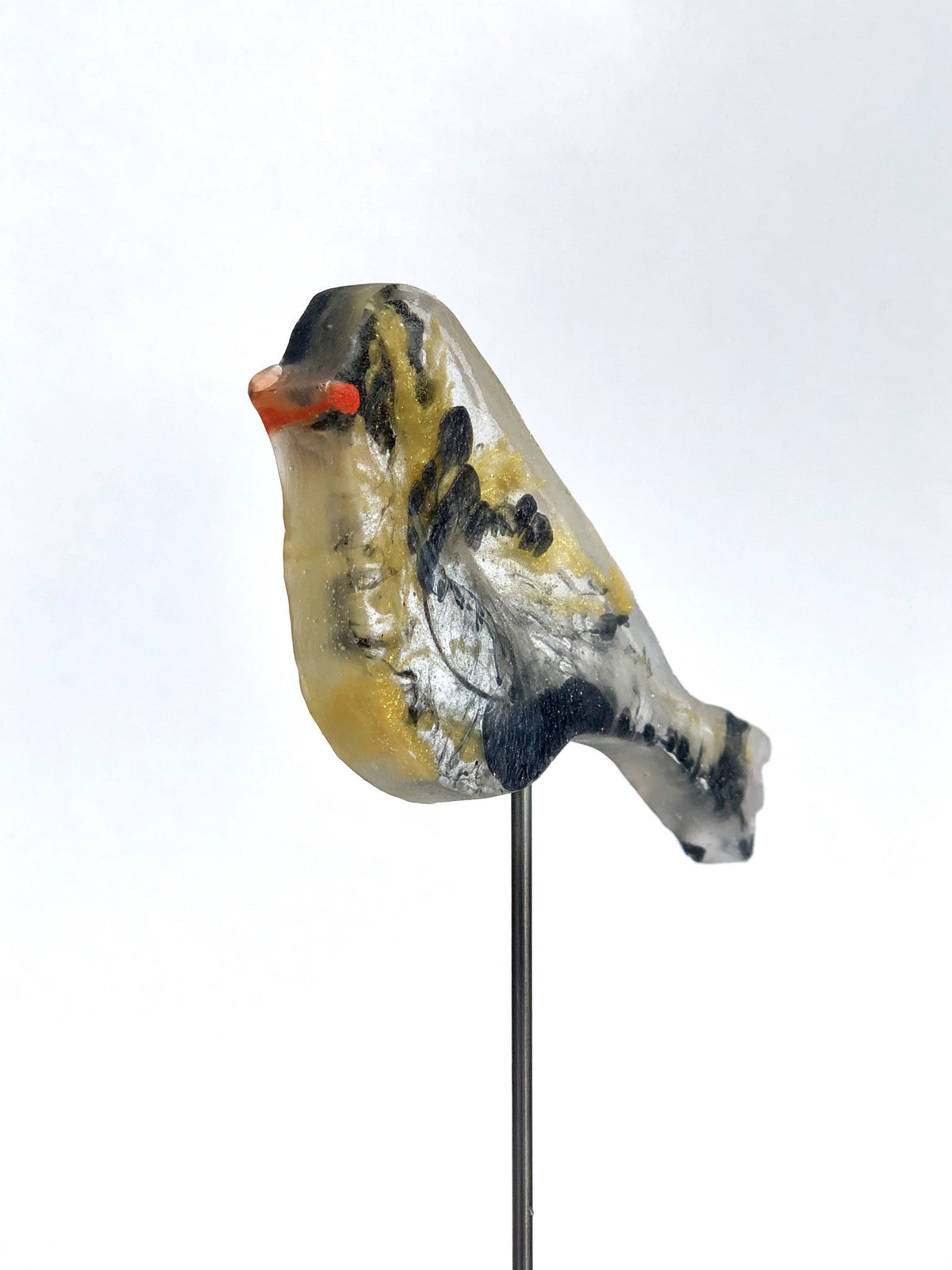 Large Goldfinch - Bird on a Stick Birds on a Stick Garden Girl NC 