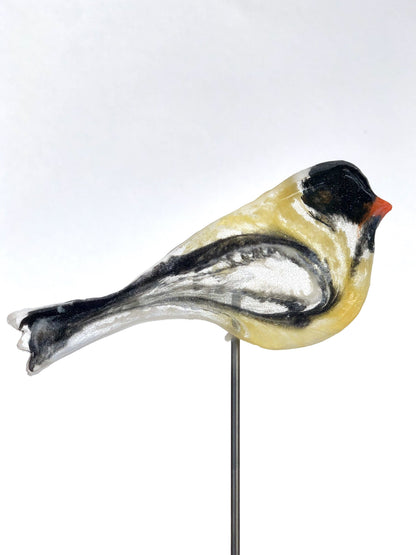 Large Goldfinch - Bird on a Stick Birds on a Stick Garden Girl NC 