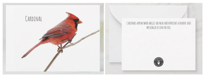 Notecard - The meaning of a Cardinal Cards Garden Girl NC 