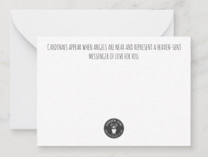 Notecard - The meaning of a Cardinal (Female) Cards Garden Girl NC 