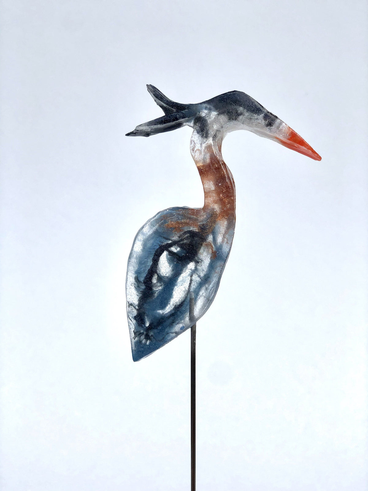 Small Blue Heron - Bird on a Stick Birds on a Stick Garden Girl NC 