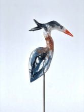 Load image into Gallery viewer, Small Blue Heron - Bird on a Stick Birds on a Stick Garden Girl NC 
