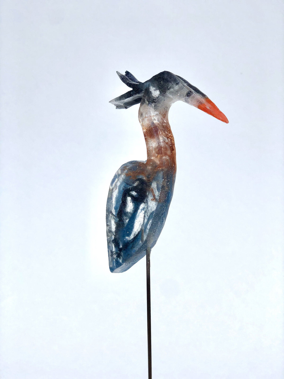 Small Blue Heron - Bird on a Stick Birds on a Stick Garden Girl NC 
