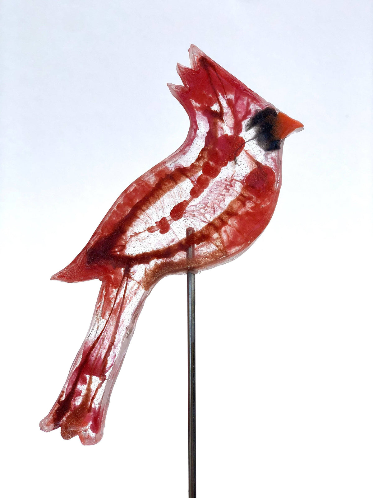 Small Cardinal - Bird on a Stick Birds on a Stick Garden Girl NC 