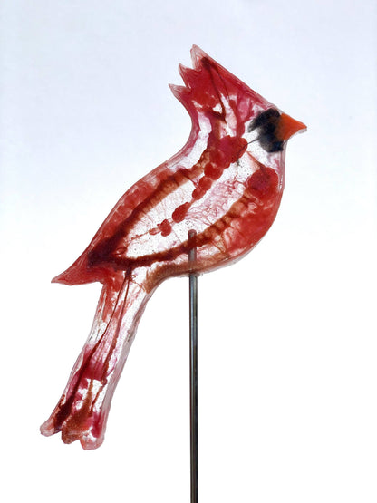 Small Cardinal - Bird on a Stick Birds on a Stick Garden Girl NC 