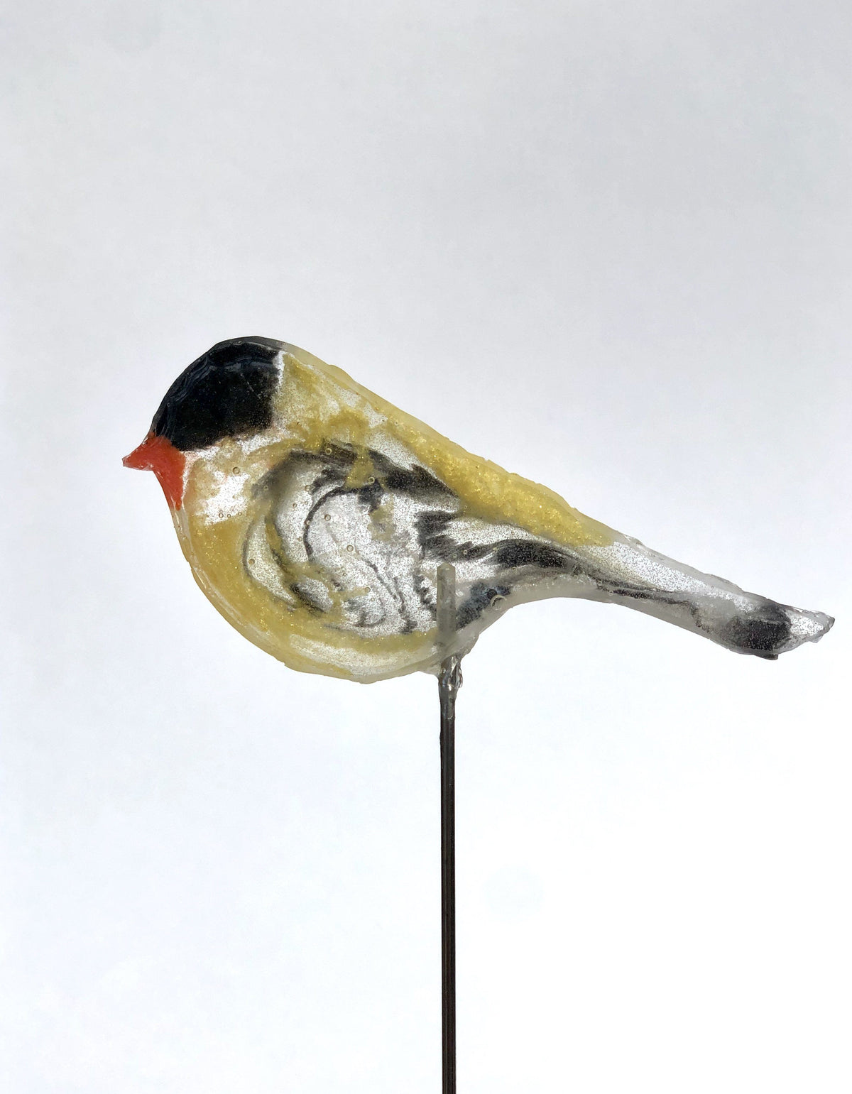 Small Goldfinch - Bird on a Stick Birds on a Stick Garden Girl NC 