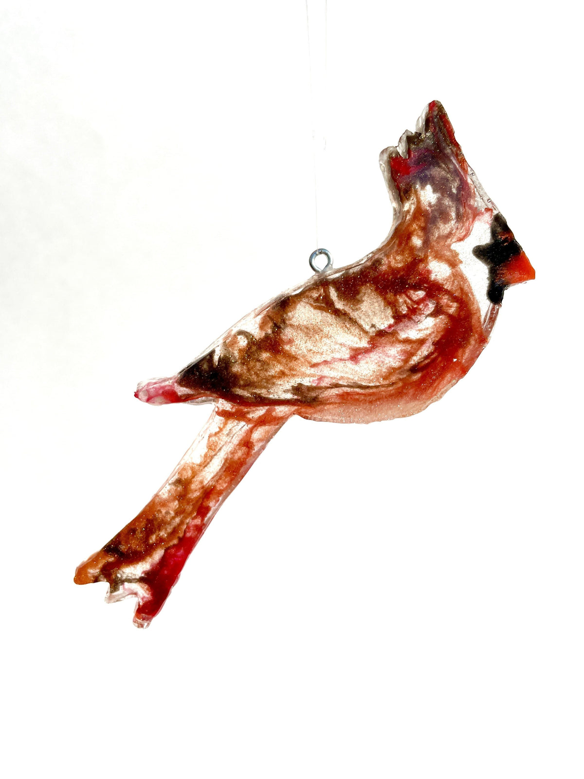 Small Lady (Brown) Cardinal - Ornament Ornaments Garden Girl NC 